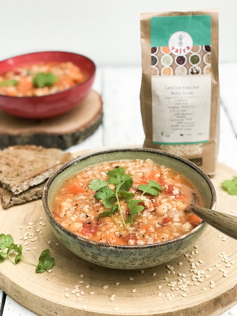 Soupe de lentilles blanches 